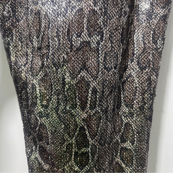 Anthropologie Sequin Snake Joni Pants Women’s Size 6 NWT Brown Gray Animal Print - Picture 15 of 16